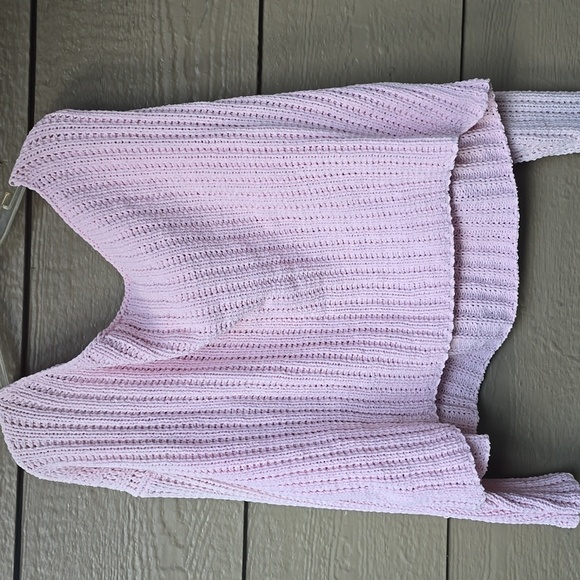 Forever21 F21 Blush pink cropped Chunky Sweater 2x NEW NWT - Picture 6 of 6